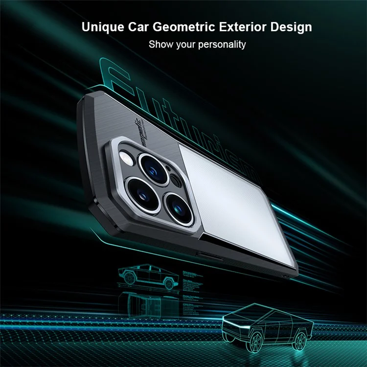 XUNDD Cyber Series Phone Case для iPhone 14 Pro Max, Акриловый + TPU Противоударный чехол для телефона