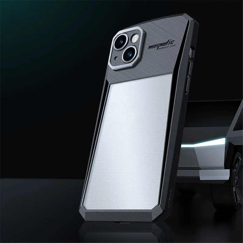 XUNDD Cyber Series Acrylic + TPU Funda para Teléfono iPhone 14, Cubierta de Teléfono a Prueba de Golpes con Airbag