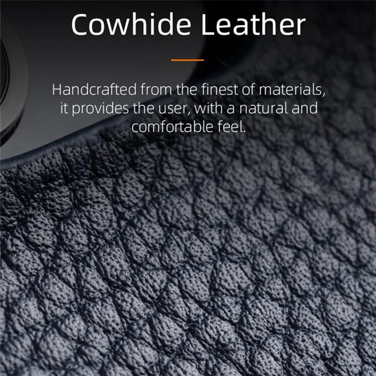 MELKCO Anti-fall Cover for Google Pixel 7 Pro 5G Genuine Cow Leather Coated PC Incomplete Phone Case - Black