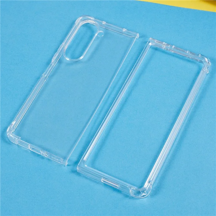 For Samsung Galaxy Z Fold5 5G Transparent Phone Case Flexible TPU Four Corners Reinforced Protective Cover