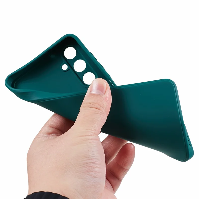 Para Samsung Galaxy M54 5G / F54 5G Funda de teléfono de borde recto Recorte preciso Funda protectora antiarañazos de TPU - Verde ejército