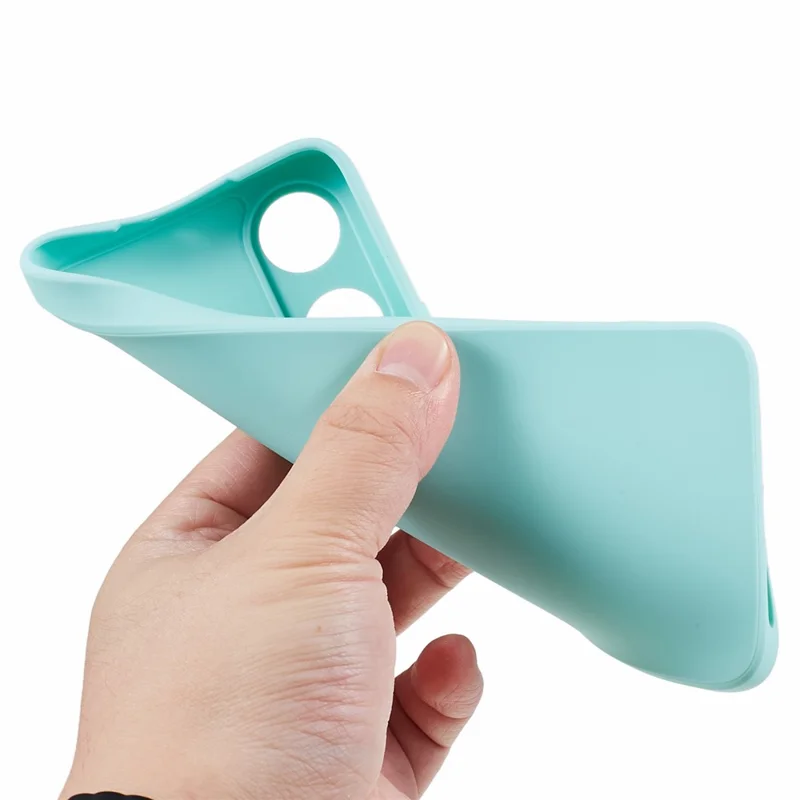 Straight Edge Phone Case for Honor Play 40 , Precise Cutout Soft TPU Protective Phone Cover - Baby Blue