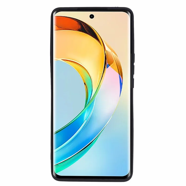 Capa de Telefone para Honor X50, Cobertura Protetora de Borda Reta Suave e Precisa em TPU - Preta