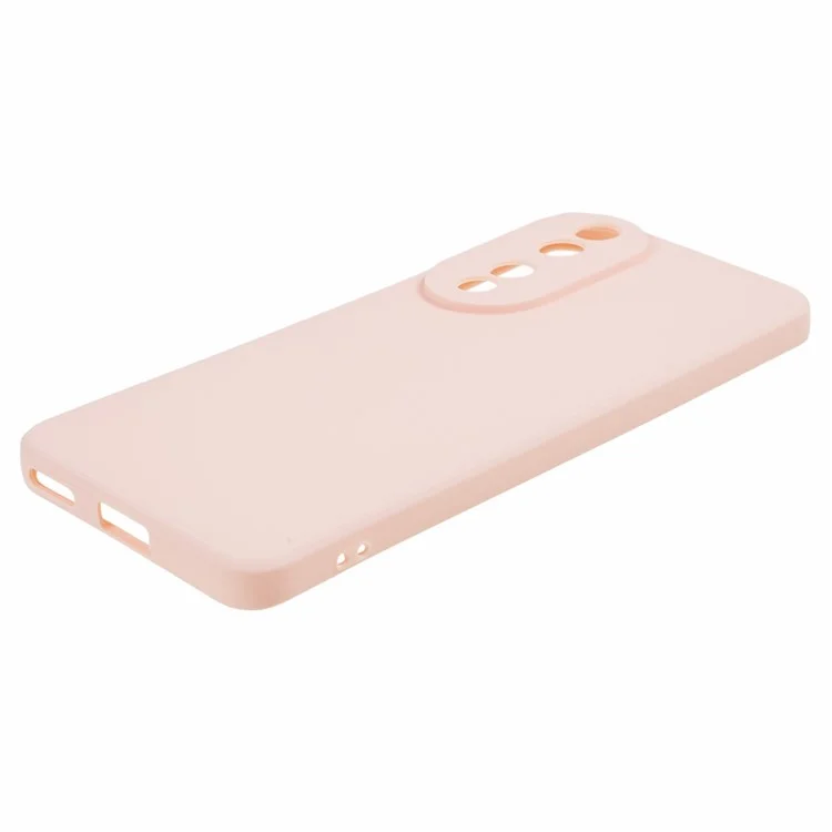 Precise Cutout Phone Case for Honor 90 , Straight Edge Shock-absorbing TPU Protective Cover - Pink
