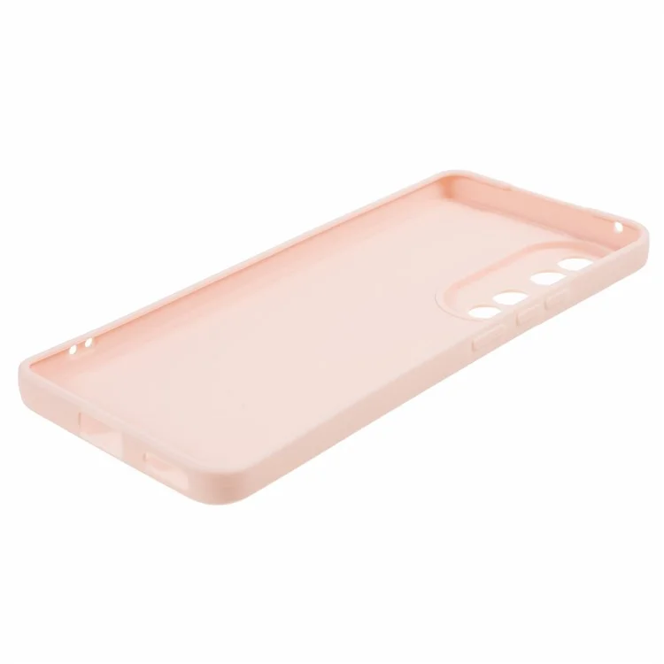 Precise Cutout Phone Case for Honor 90 , Straight Edge Shock-absorbing TPU Protective Cover - Pink
