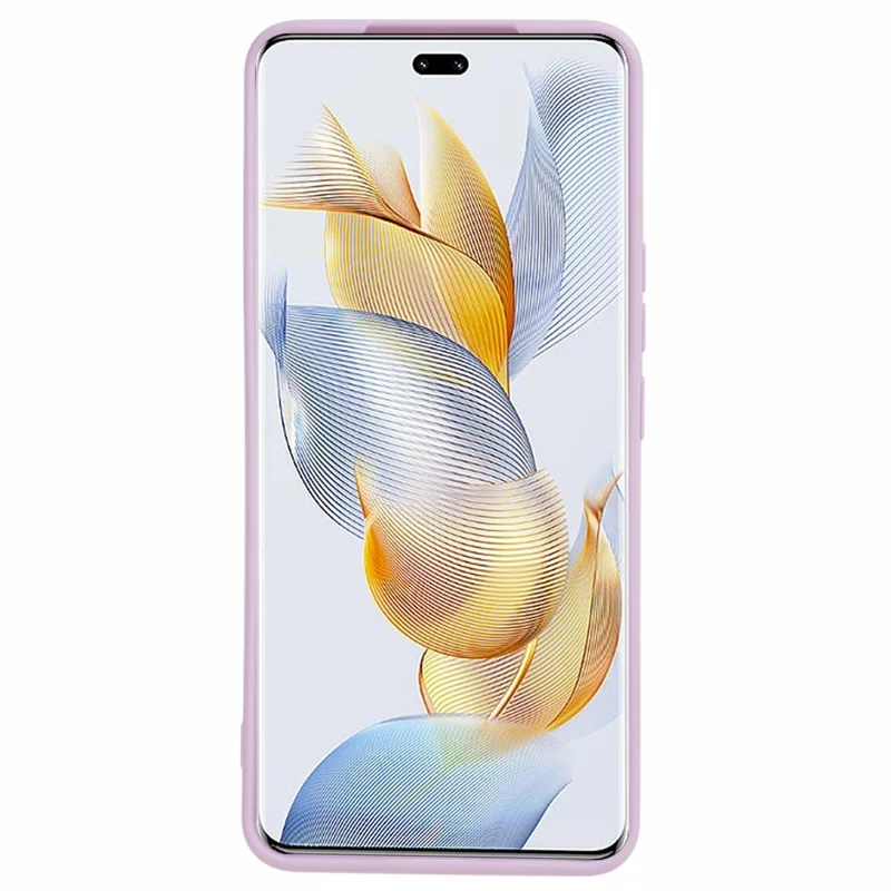 Precise Cutout Phone Case for Honor 90 Pro , Drop Protection Straight Edge Soft TPU Cover - Purple