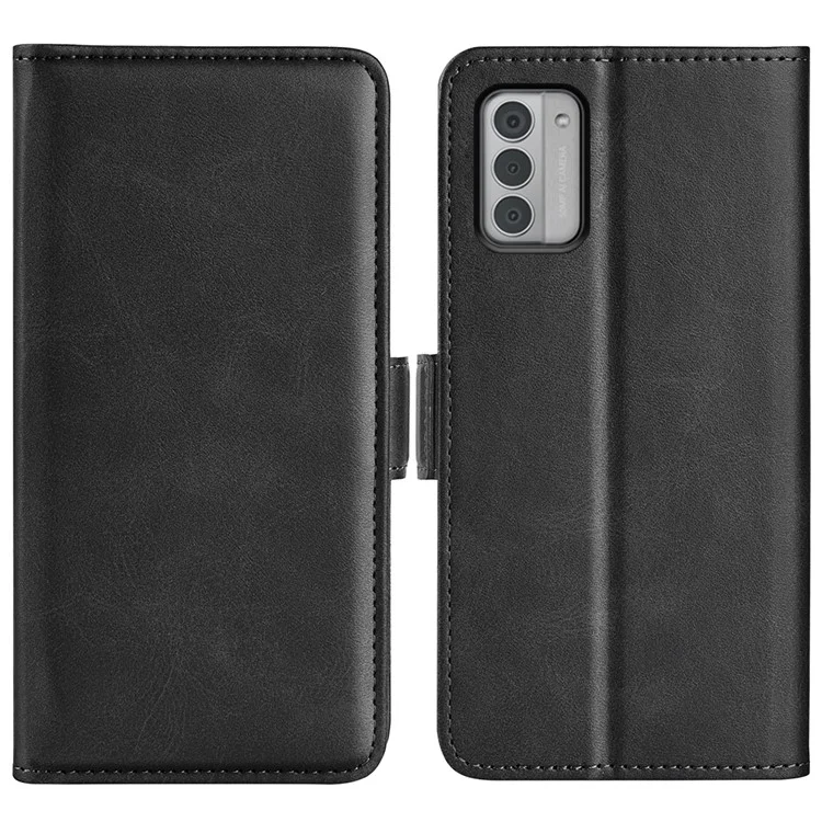 Per Nokia G42 Calf Texture Shockproof Stand Cover PU Leather Wallet Phone Case - Nero