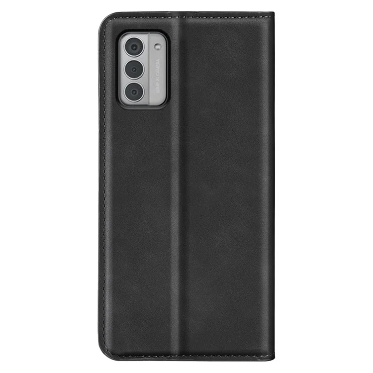 Flip Stand Cover for Nokia G42 , Skin-touch PU Leather Wallet Cell Phone Case - Black