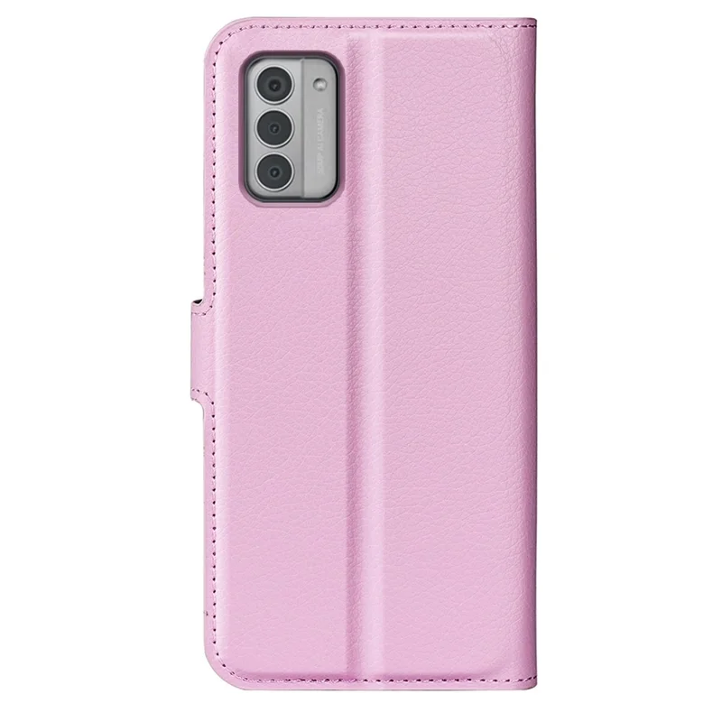 For Nokia G42 Litchi Texture Phone Stand Cover PU Leather Wallet Anti-scratch Case - Pink
