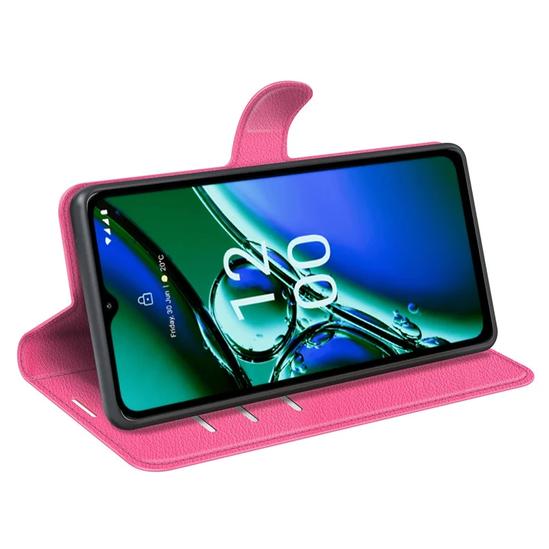 For Nokia G42 Litchi Texture Phone Stand Cover PU Leather Wallet Anti-scratch Case - Rose
