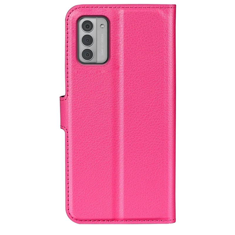 For Nokia G42 Litchi Texture Phone Stand Cover PU Leather Wallet Anti-scratch Case - Rose
