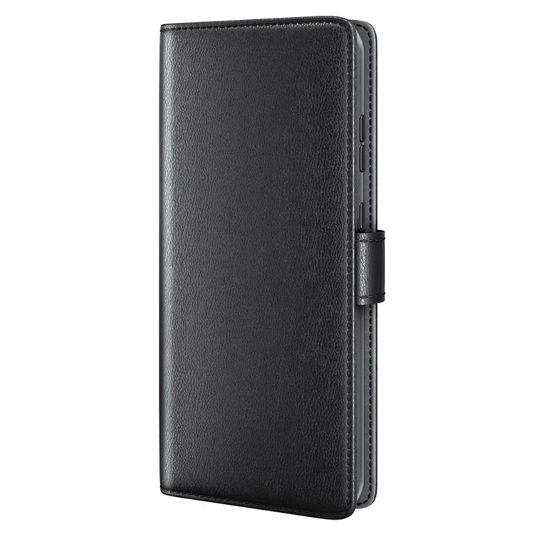 For Honor 90 Lite 5G / X50i 5G Custodia Protettiva in Pelle Genuina Bifacciale con Supporto - Nero