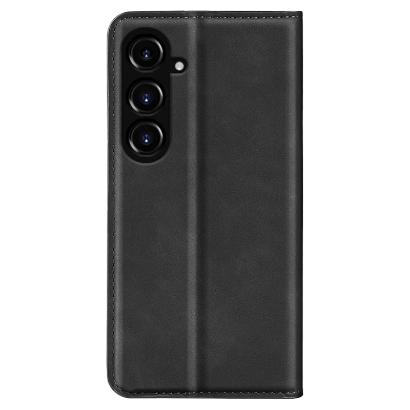 Para Samsung Galaxy S23 FE Funda de piel sintética con soporte Skin-touch Smartphone Wallet Case - Negro