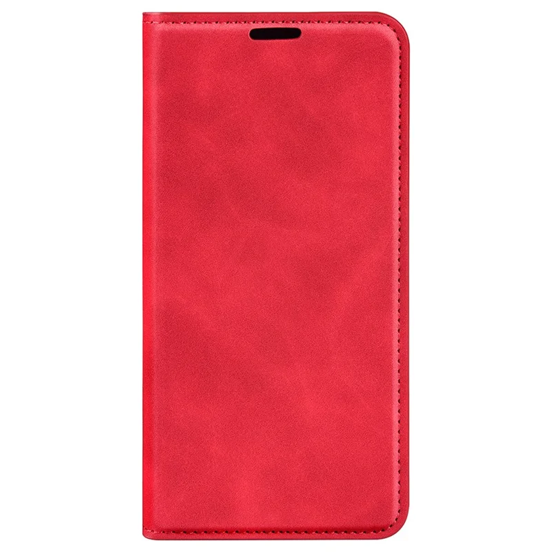 For Samsung Galaxy S23 FE PU Leather Stand Cover Skin-touch Smartphone Wallet Case - Red