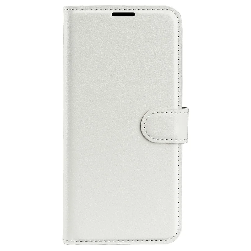 For Samsung Galaxy S23 FE Litchi Texture Magnetic Clasp Stand Cover PU Leather Wallet Phone Case - White