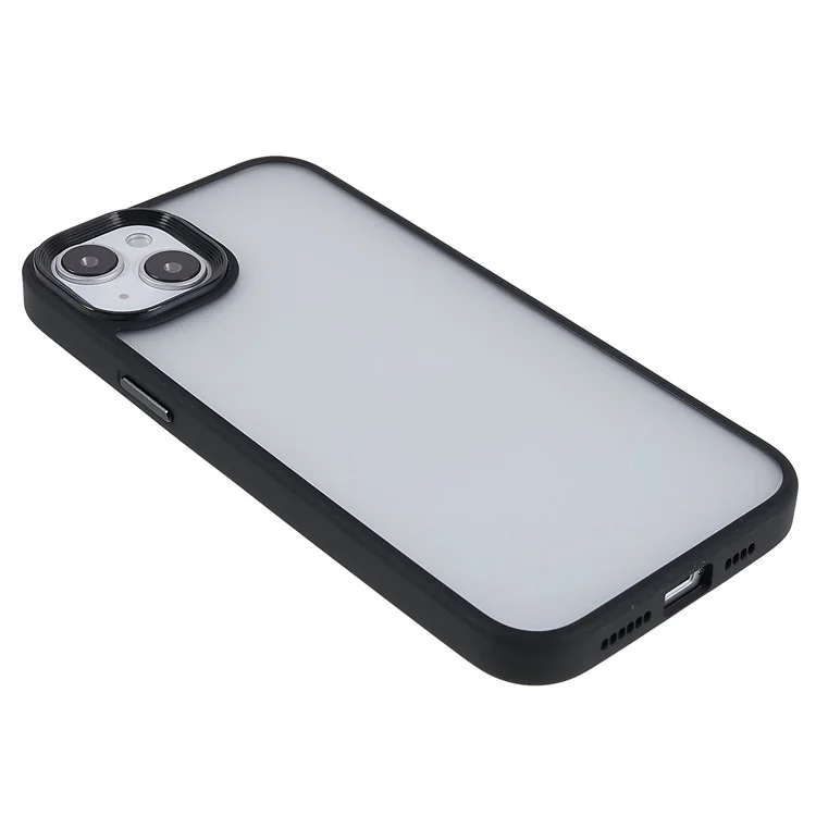 FULEXIN For iPhone 15 TPU+Acrylic Phone Case Skin-touch Scratch Resistant Cover - Black