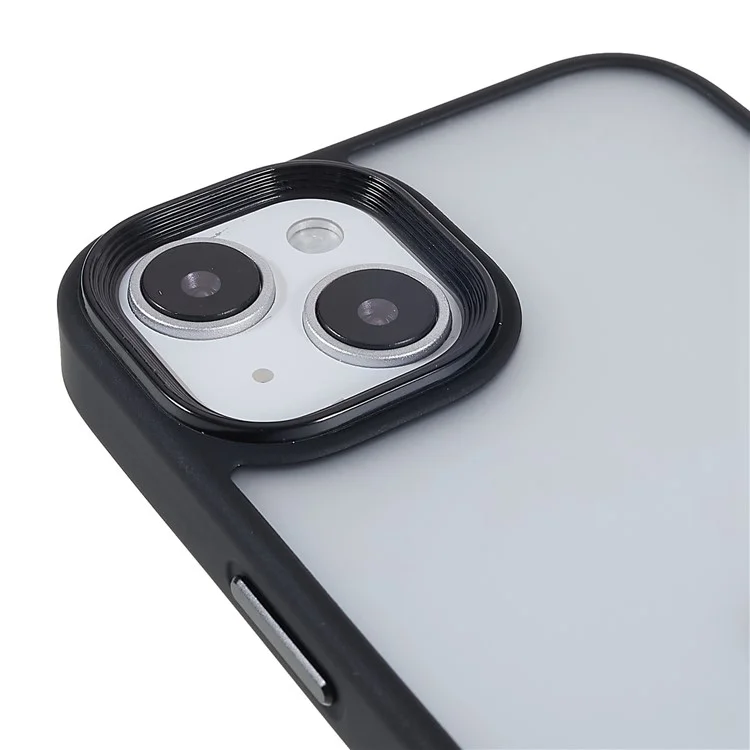 FULEXIN For iPhone 15 TPU+Acrylic Phone Case Skin-touch Scratch Resistant Cover - Black