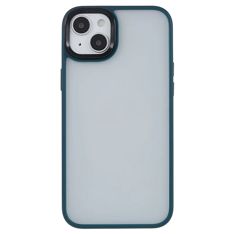 FULEXIN For iPhone 15 TPU+Acrylic Phone Case Skin-touch Scratch Resistant Cover - Dark Green