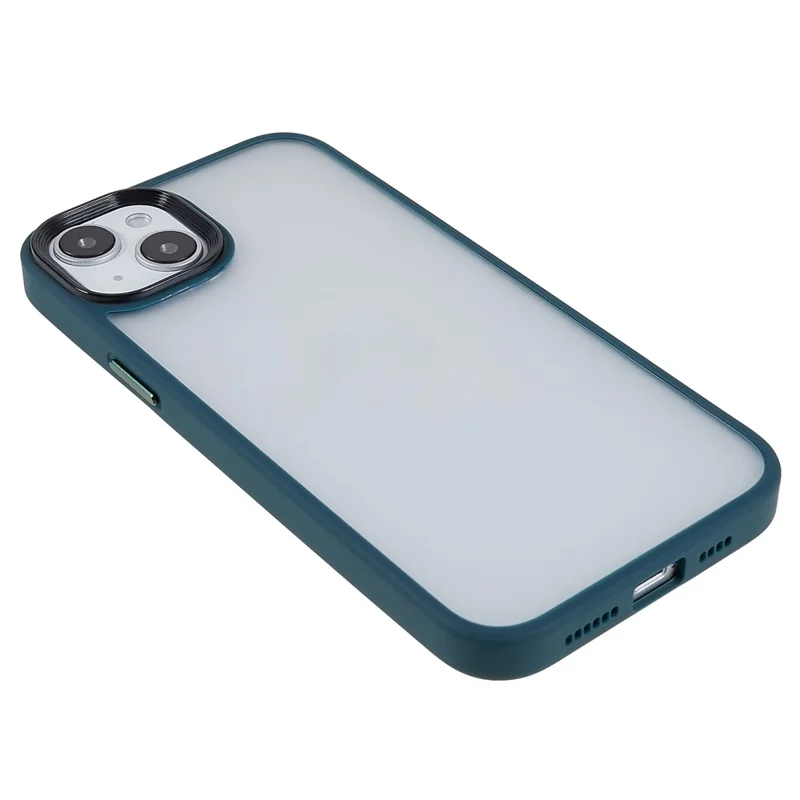 FULEXIN For iPhone 15 TPU+Acrylic Phone Case Skin-touch Scratch Resistant Cover - Dark Green