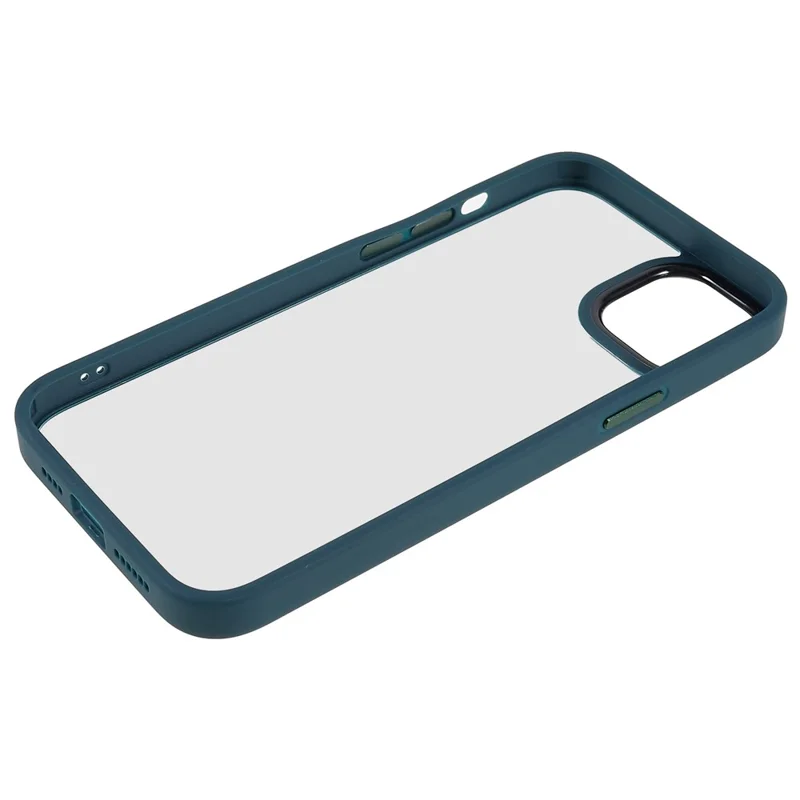 FULEXIN For iPhone 15 TPU+Acrylic Phone Case Skin-touch Scratch Resistant Cover - Dark Green