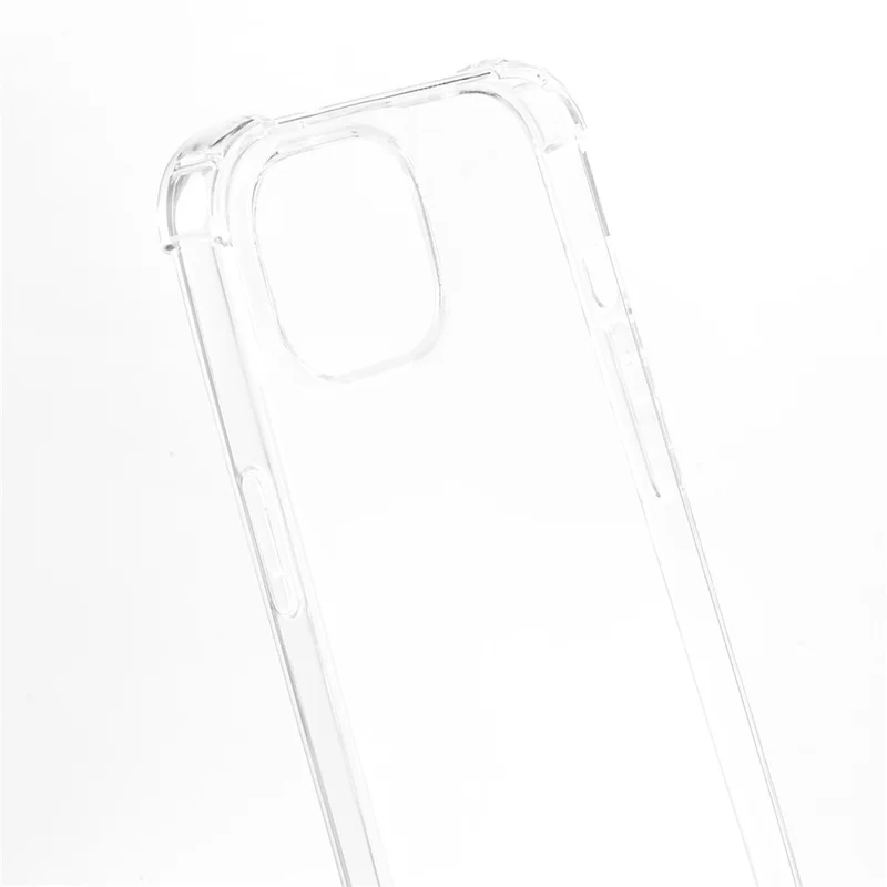 TPU Phone Cover for iPhone 15 Plus , Four Corner Anti-drop Clear Phone Back Case with Lanyard