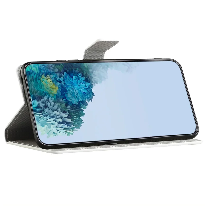 For Nokia C12 4G / C12 Pro / C12 Plus Pattern Printing Phone Leather Case Stand Wallet Cover - Black  /  Butterflies