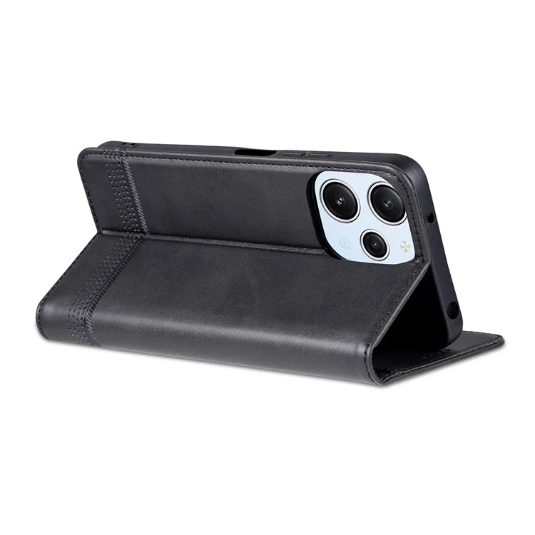 AZNS Para Xiaomi Redmi 12 4G Soporte de Soporte Funda Telefónica  Funda de Billetera de Cuero PU Magnética Carcasa de Teléfono - Negro
