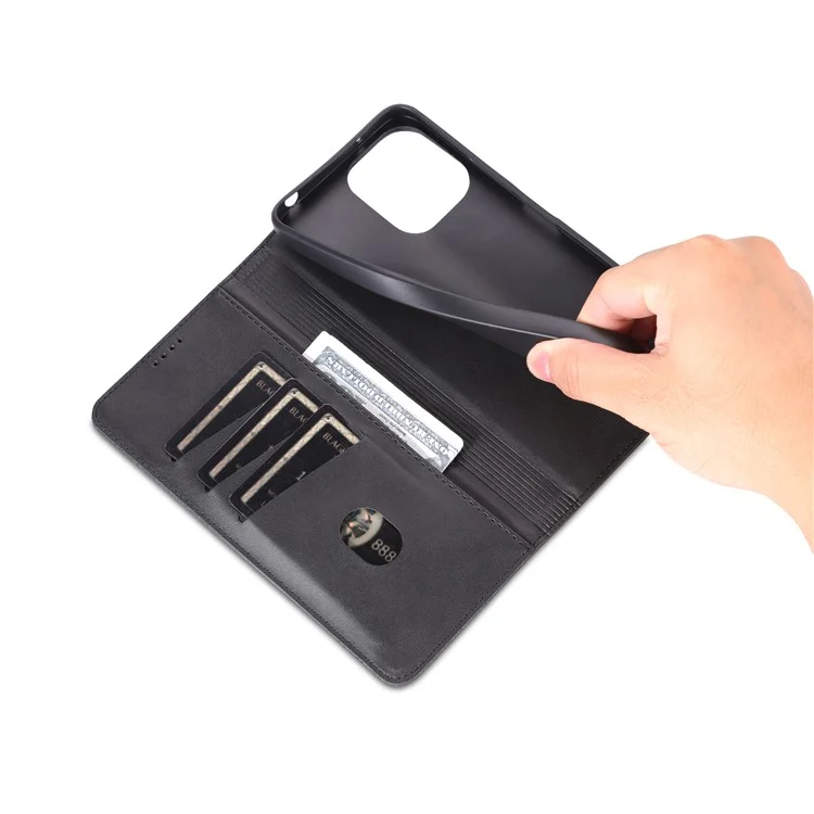 AZNS Para Xiaomi Redmi 12 4G Soporte de Soporte Funda Telefónica  Funda de Billetera de Cuero PU Magnética Carcasa de Teléfono - Negro