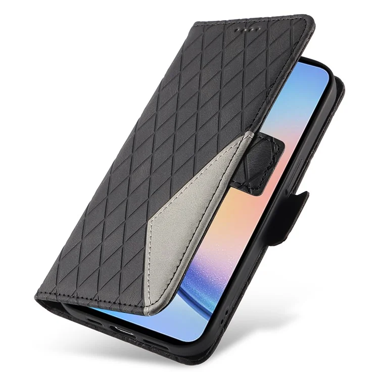 Pour Samsung Galaxy A25 5G (Global) (161,0 x 76,5 x 8,3 mm) Splicing PU Leather Phone Case - Noir