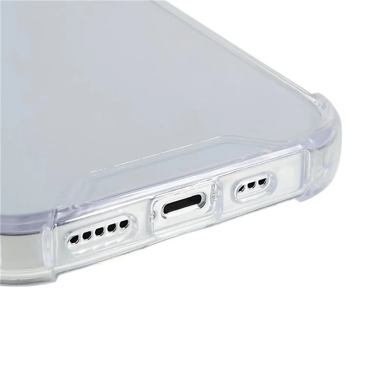 FULEXIN Drop Proof Back Cover per iPhone 15 Pro Max, Custodia Telefonica Trasparente in Acrilico + TPU