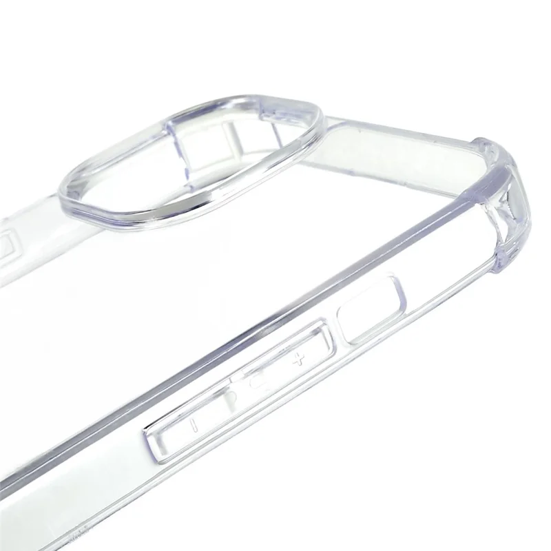 FULEXIN Transparent Shell per iPhone 15 Plus Custodia Telefonica Acrylic+TPU a Prova di Caduta