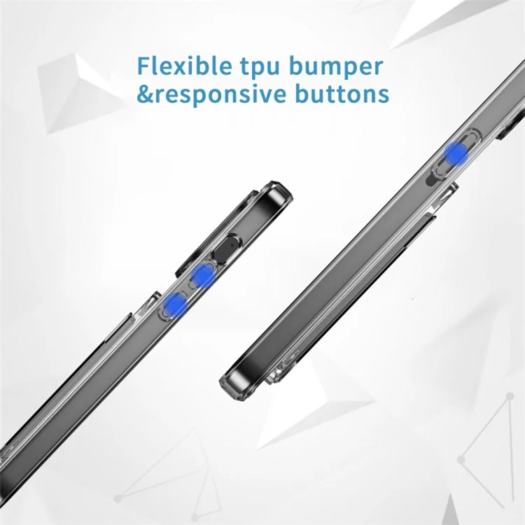 For iPhone 14 Pro Max Slim-Fit Cell Phone Case HD Clear TPU+PC+Acrylic Phone Cover with Card Holder