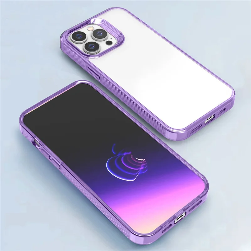 Shockproof Case for iPhone 15 Pro Max Anti-Yellowing Soft TPU + Hard PC Phone Case - Blue