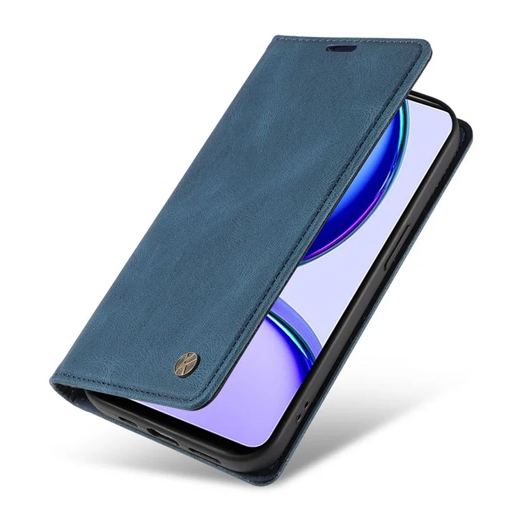 YIKATU YK-004 para Realme C53 (Global) / C53 (India) / C51 Funda de teléfono magnética de absorción automática de cuero sintético con soporte tipo cartera - Azul