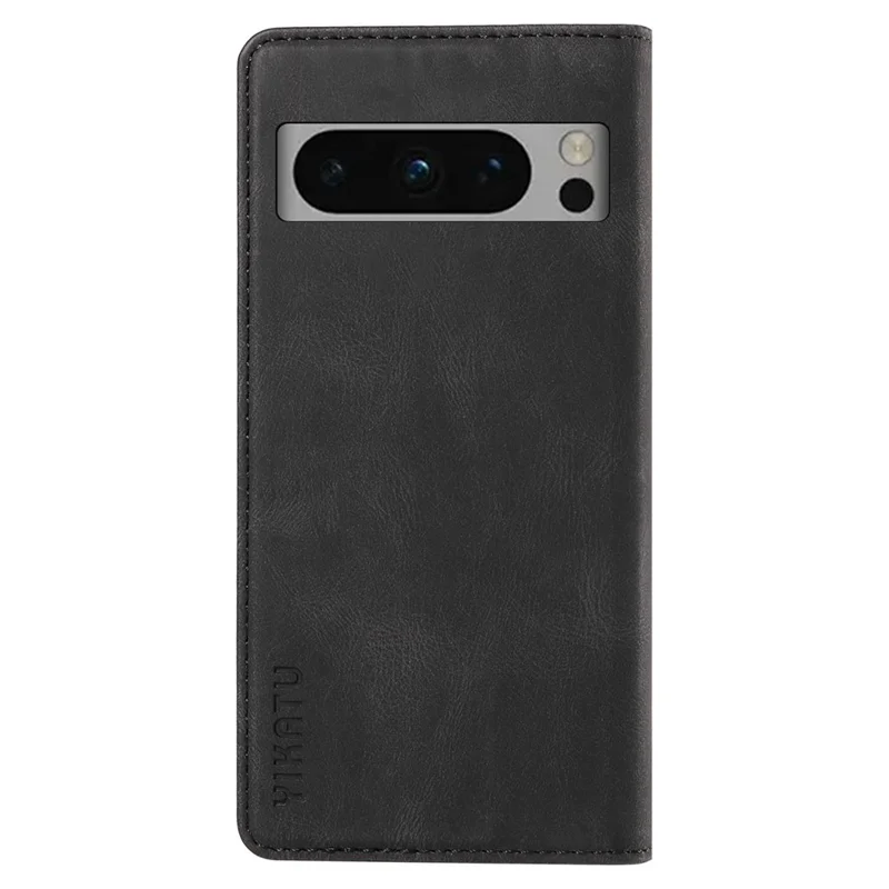 YIKATU YK-004 For Google Pixel 8 Pro Skin-touch Leather Cover Viewing Stand Shell Wallet Phone Case - Black