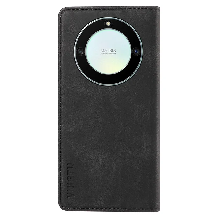 YIKATU YK-004 Per Honor X40 5G / X9a 5G / Magic5 Lite 5G Custodia in pelle antiurto con portafoglio e supporto - Nero