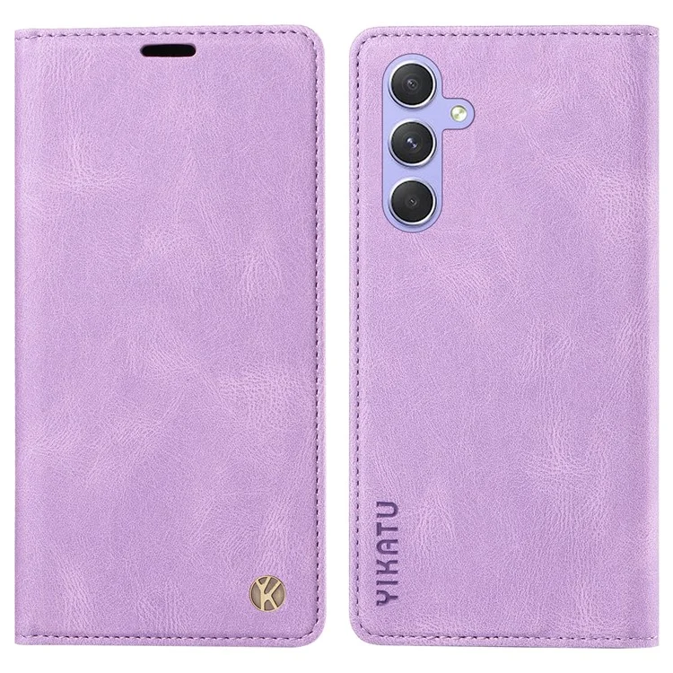 YIKATU YK-004 Pour Samsung Galaxy A54 5G Housse de protection en cuir synthétique Folio Flip avec support - Violet