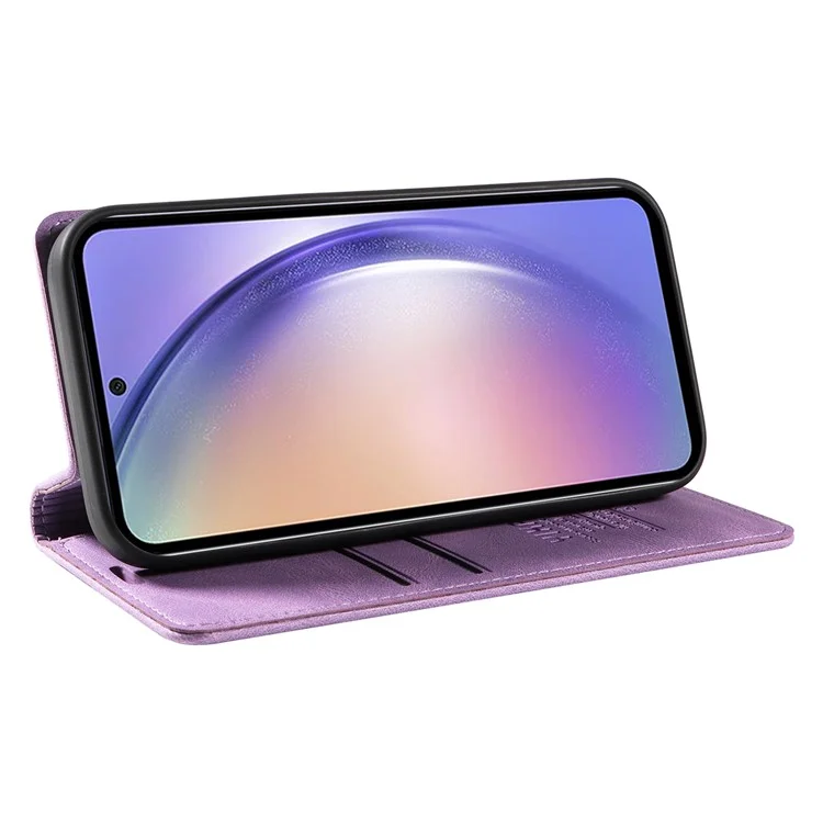 YIKATU YK-004 Pour Samsung Galaxy A54 5G Housse de protection en cuir synthétique Folio Flip avec support - Violet