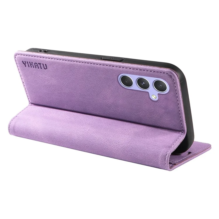 YIKATU YK-004 Pour Samsung Galaxy A54 5G Housse de protection en cuir synthétique Folio Flip avec support - Violet