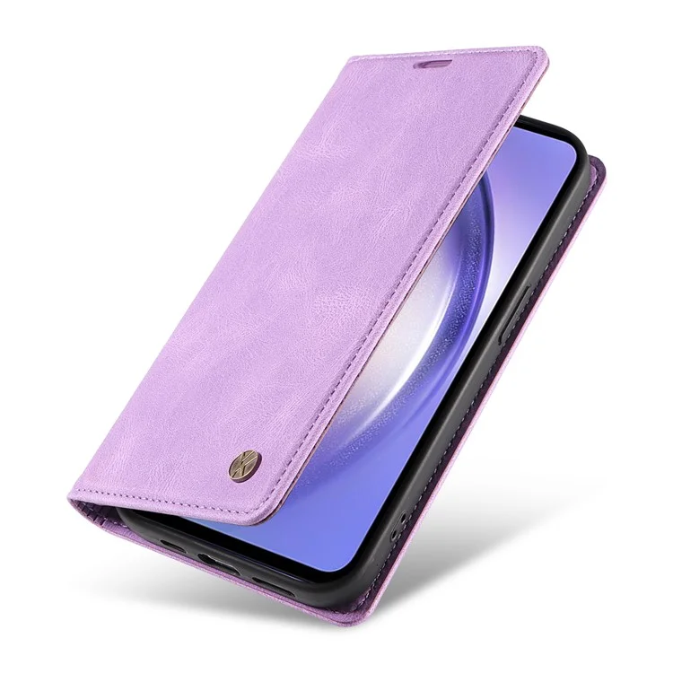 YIKATU YK-004 Pour Samsung Galaxy A54 5G Housse de protection en cuir synthétique Folio Flip avec support - Violet