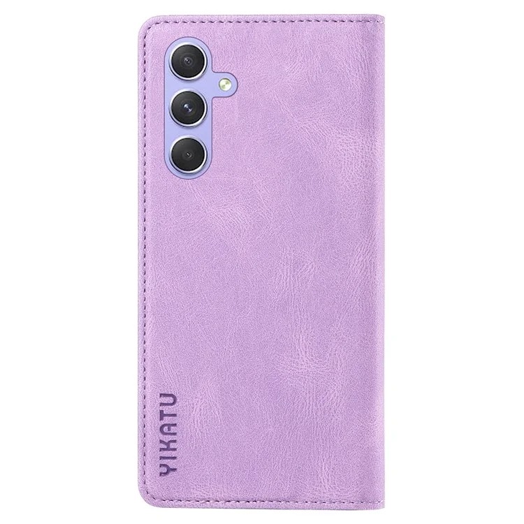 YIKATU YK-004 Pour Samsung Galaxy A54 5G Housse de protection en cuir synthétique Folio Flip avec support - Violet