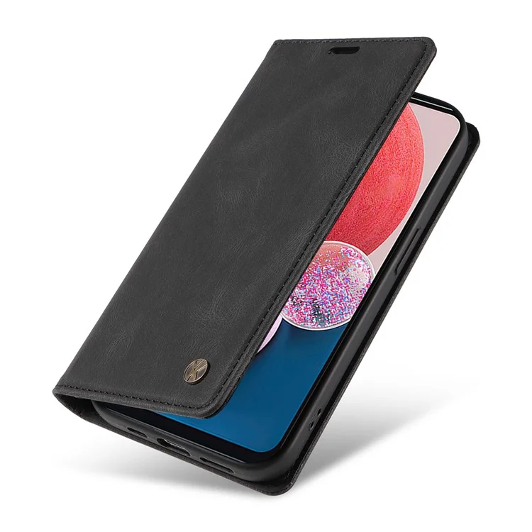 YIKATU YK-004 für Samsung Galaxy A32 5G / M32 5G Skin-Touch-Flip-Stand-Cover PU-Leder-Brieftasche Handyhülle - Schwarz