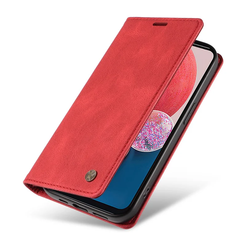 YIKATU YK-004 Pour Samsung Galaxy A32 5G / M32 5G Étui portefeuille en cuir PU avec support tactile - Rouge