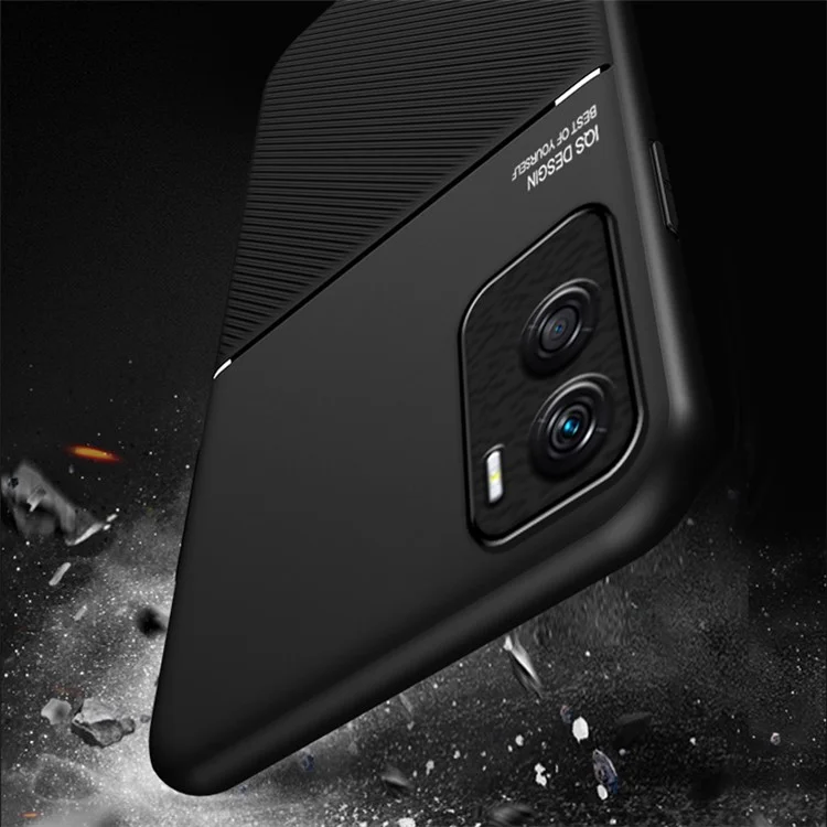 Магнитный автомобильный держатель для телефона для Honor X50i 5G, чехол из PU-кожи+TPU с тиснением - черный