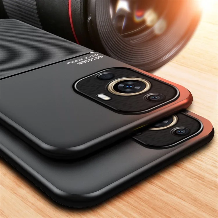 Para Huawei nova 11 / nova 12s 4G / nova 12 Lite 4G Funda de Piel de PU + TPU Funda Protectora con Soporte Magnético Incorporado Hoja de Metal - Negro