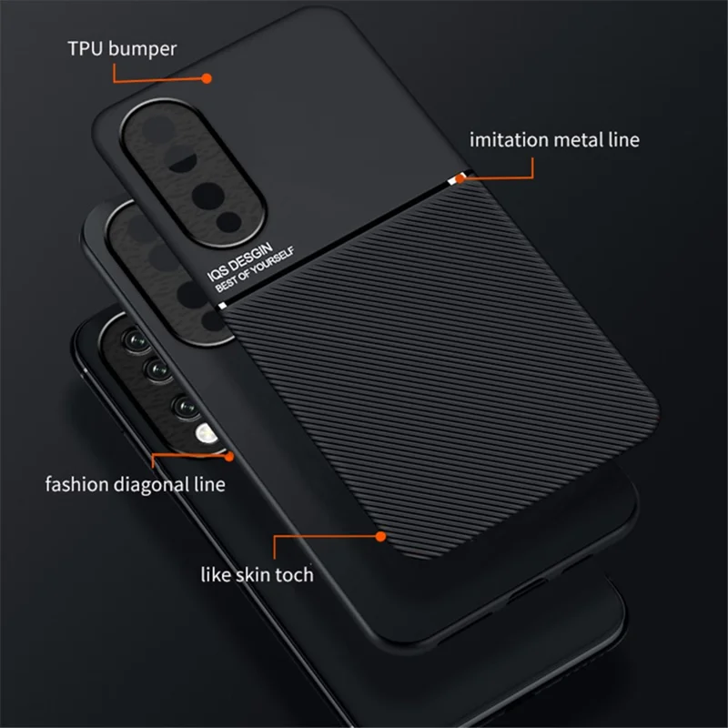 Чехол для телефона Honor 90 из искусственной кожи PU + TPU, с рельефным рисунком в виде линий, магнитный держатель для автомобиля - синий