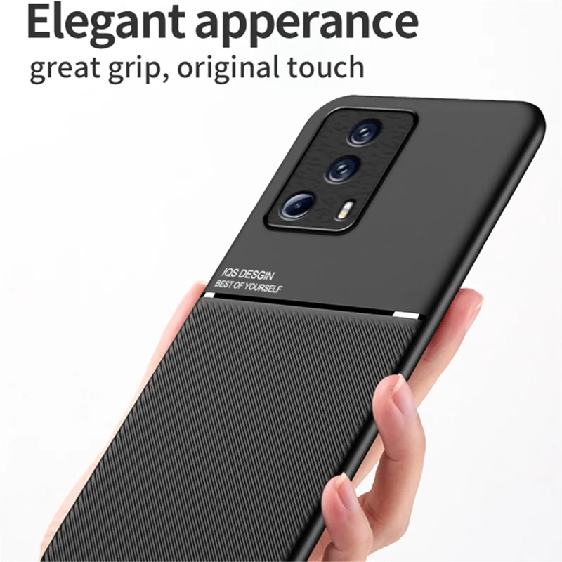 Чехол для телефона с нанесением линий для Xiaomi 13 Lite / Civi 2 5G, магнитный автомобильный держатель, кожаный + TPU чехол - синий