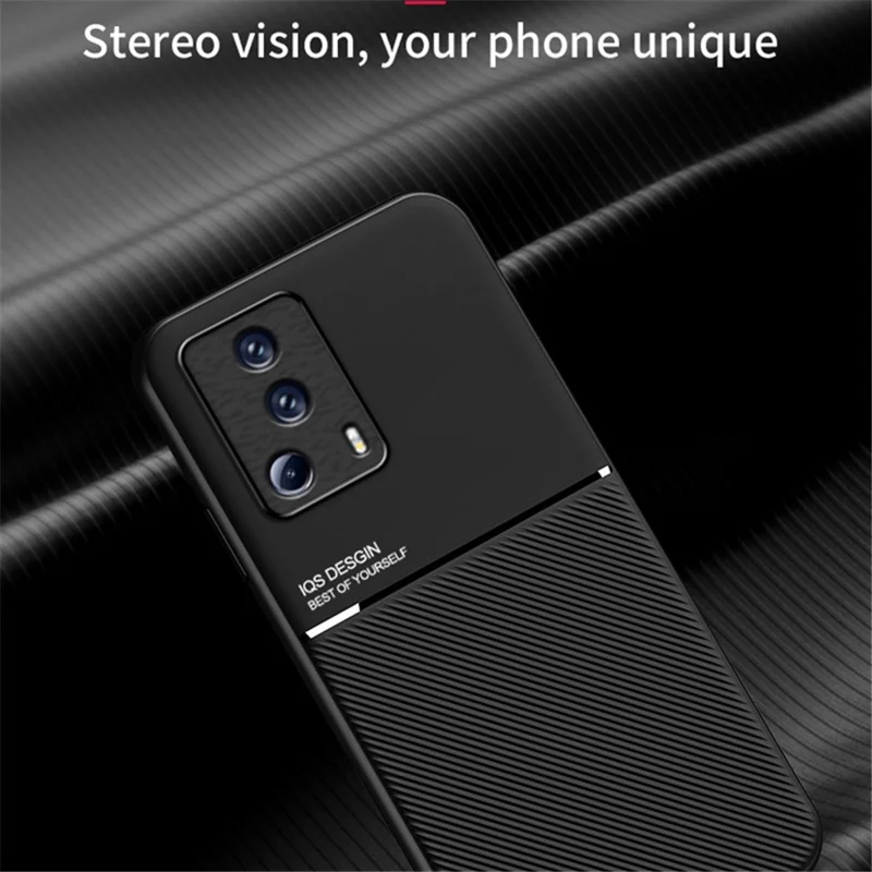 Чехол для телефона с нанесением линий для Xiaomi 13 Lite / Civi 2 5G, магнитный автомобильный держатель, кожаный + TPU чехол - синий