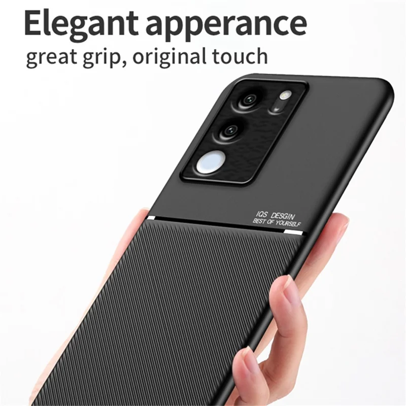 Étui en cuir et TPU imprimé de lignes pour vivo S17 5G / S17 Pro 5G, support magnétique en métal Housse de téléphone - Bleu
