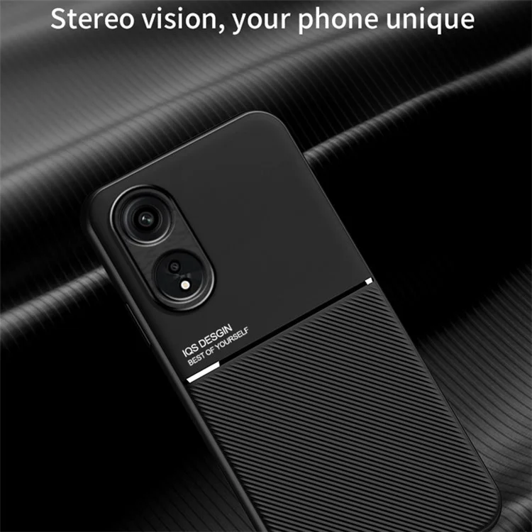 Capa de telefone PU Leather+TPU para Oppo A1 Pro 5G / Reno8 T 5G, Suporte de Carro Magnético Anti-queda - Preto